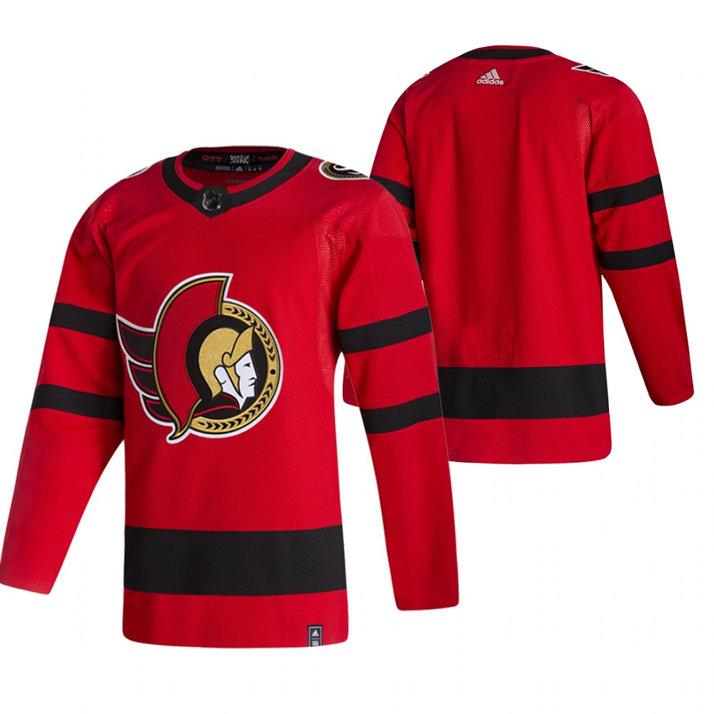 Cheap 2021 Adidias Ottawa Senators Blank Red Men Reverse Retro Alternate NHL Jersey